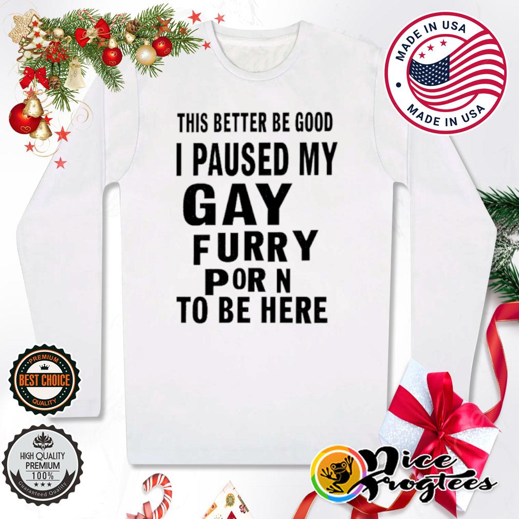 This better be good I paused my gay furry porn to be here shirt, hoodie,  sweatshirt and tank top