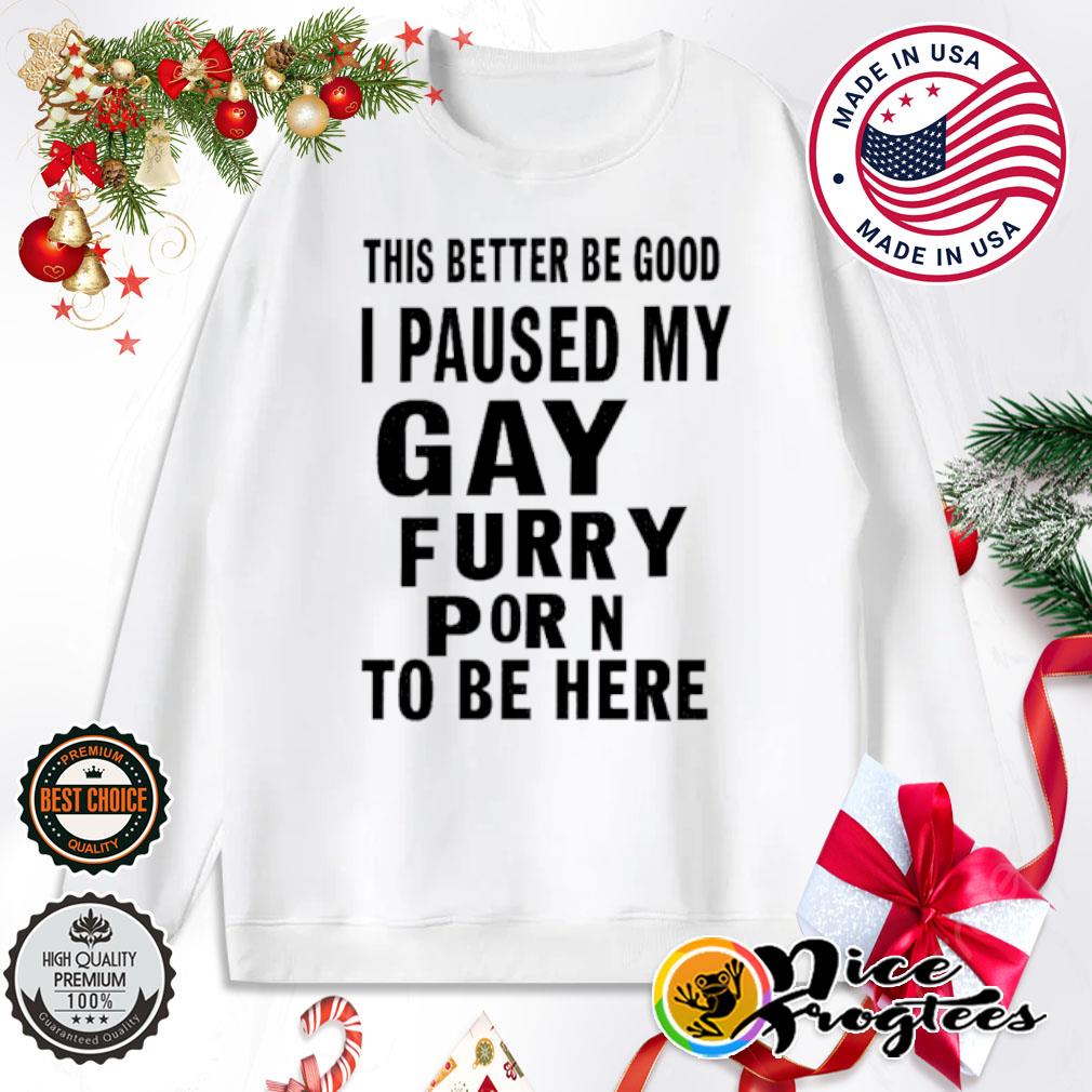 Furry Hoodie Porn - This better be good I paused my gay furry porn to be here shirt, hoodie,  sweatshirt and tank top