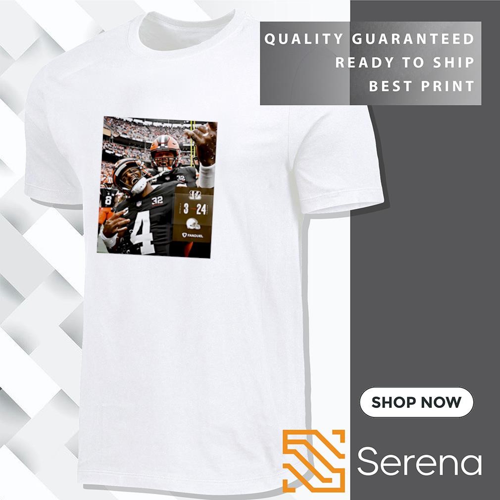 Browns vs Bengals Final score photo shirt