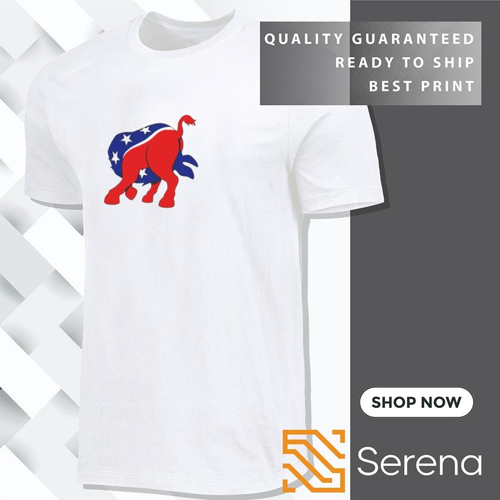 Democratic donkey head up its ass shirt