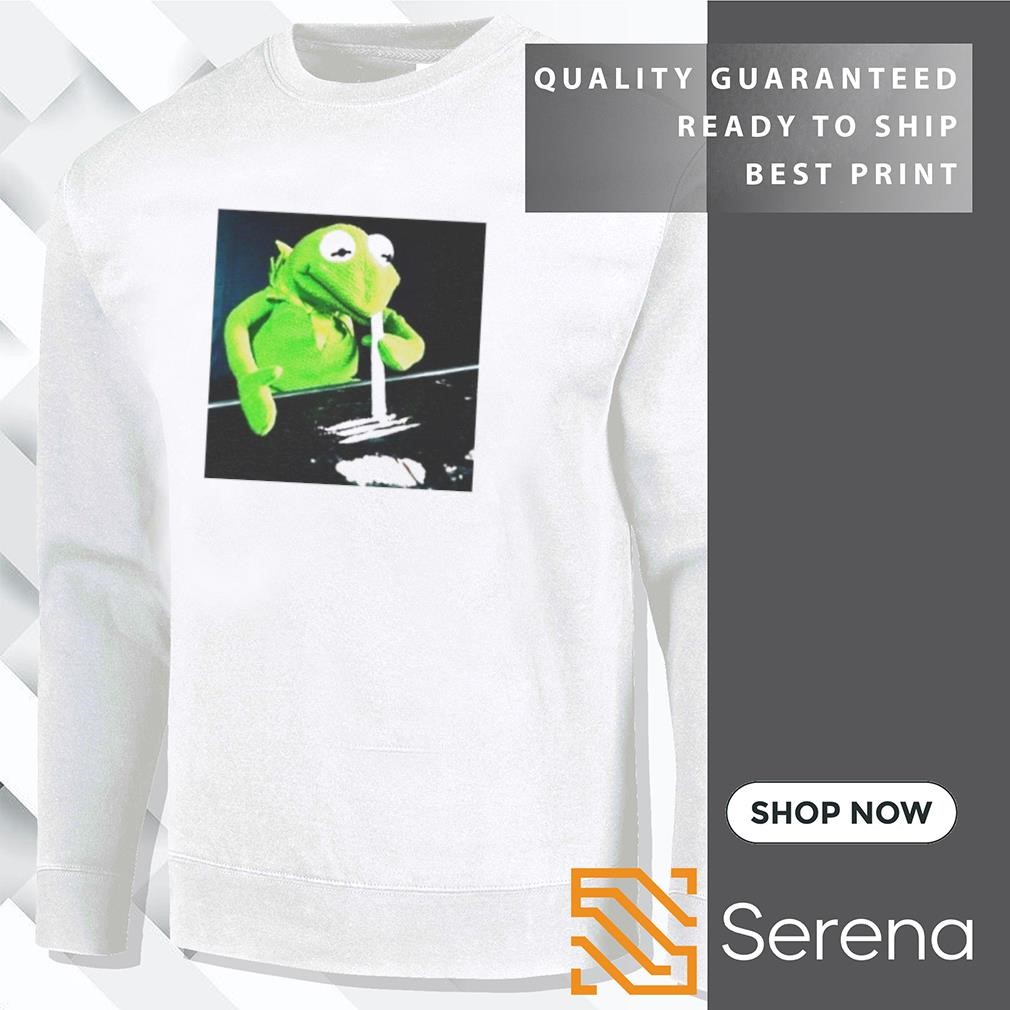 Kermit getting absolutely wasted on coke funny shirt, Tees, Hoodie & Apparel