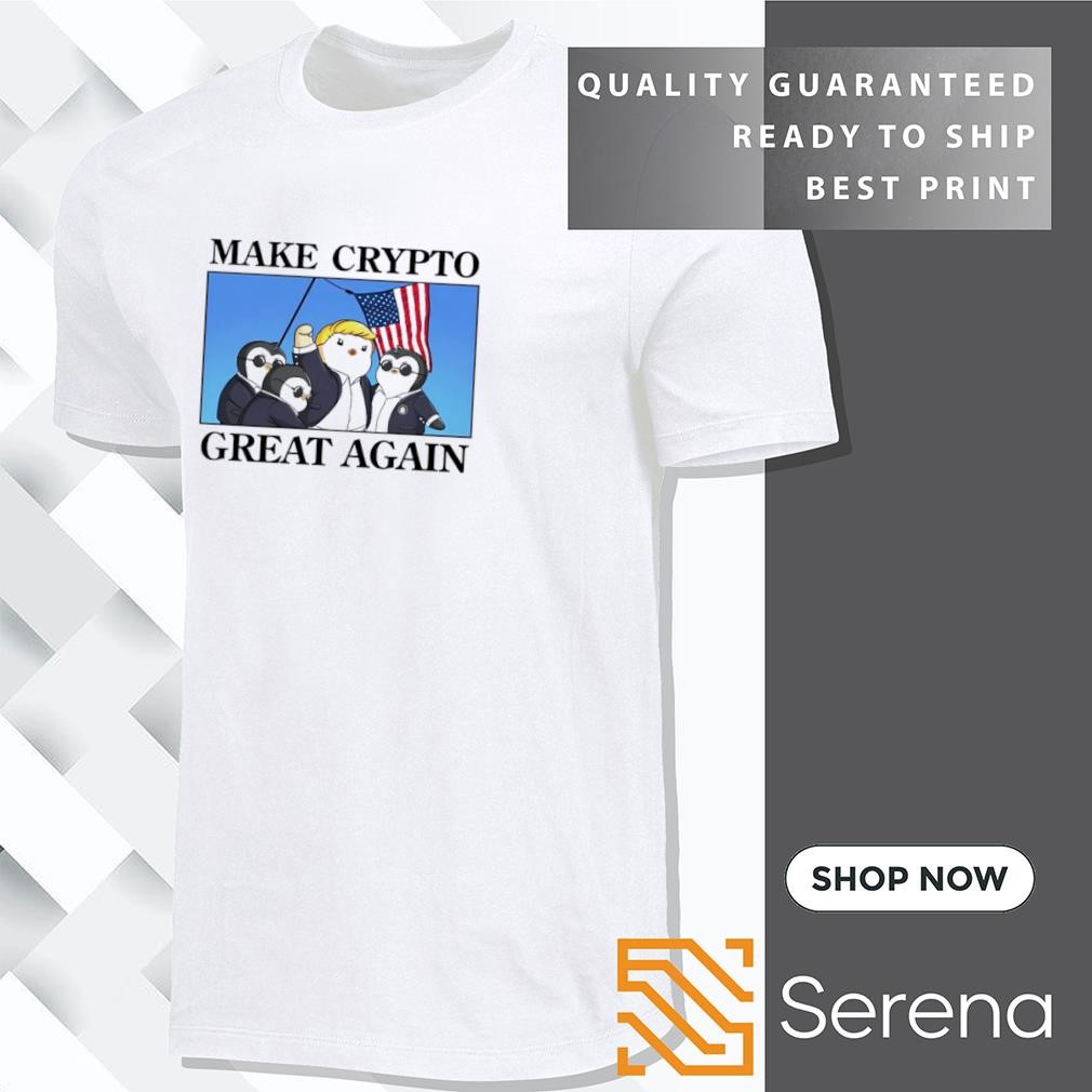 Make crypto great again penguin Trump funny shirt, Tees, Hoodie & Apparel