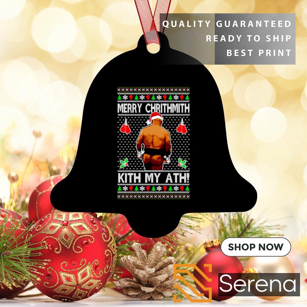 Mike Tyson butt viral kiss my ass boxing merry chrithmith kith my ath Ugly  Christmas ornament, Tees, Hoodie & Apparel