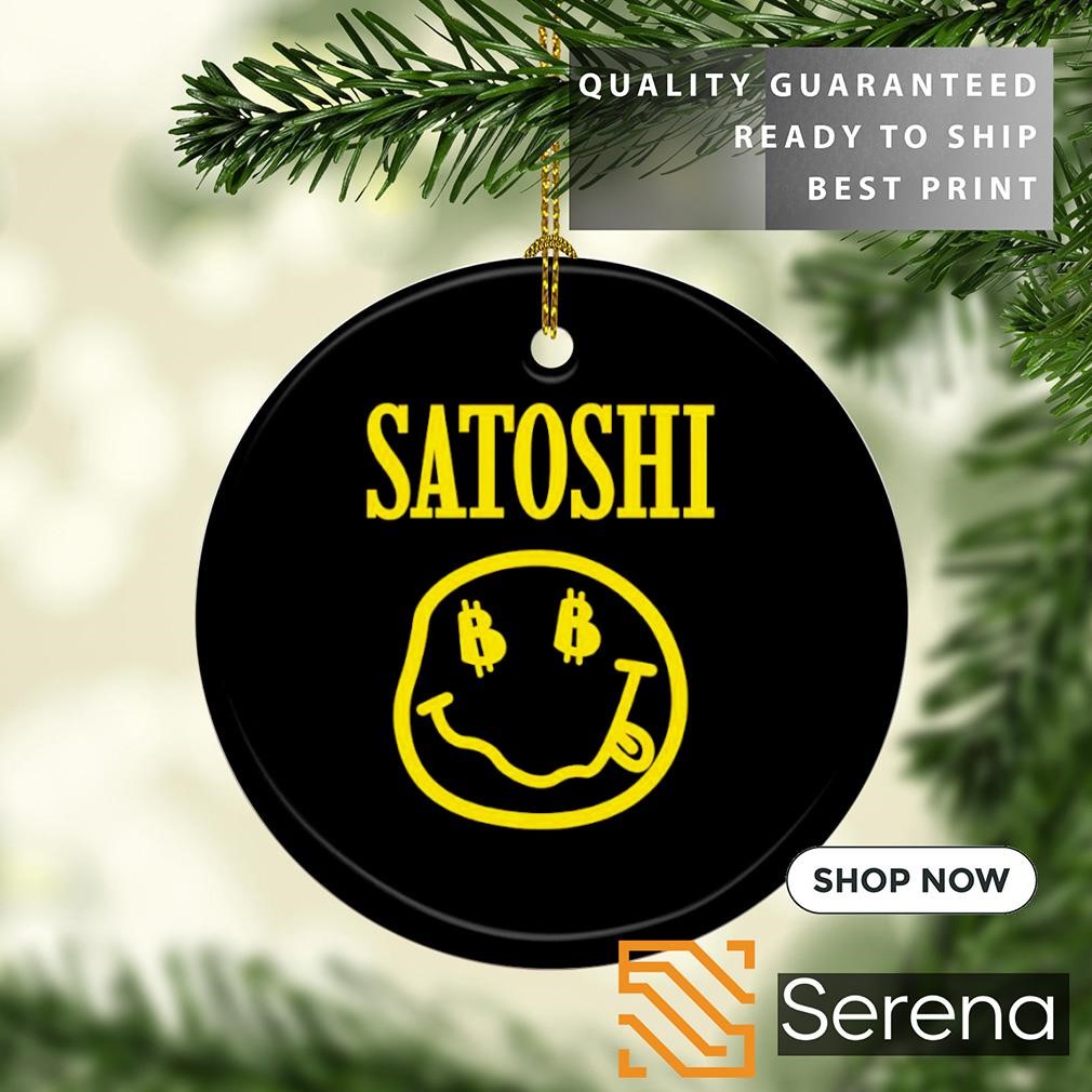 SATOSHI Bitcoin smile ornament, Tees, Hoodie & Apparel