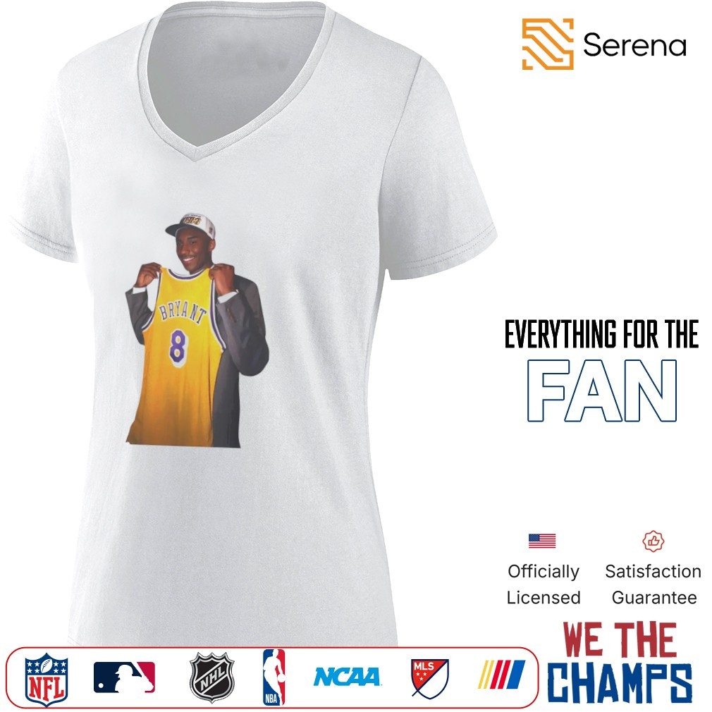 Los Angeles Lakers VネックTシャツ Mサイズ Men's Black Los Angeles Lakers Hardwood Classics Retro Logo