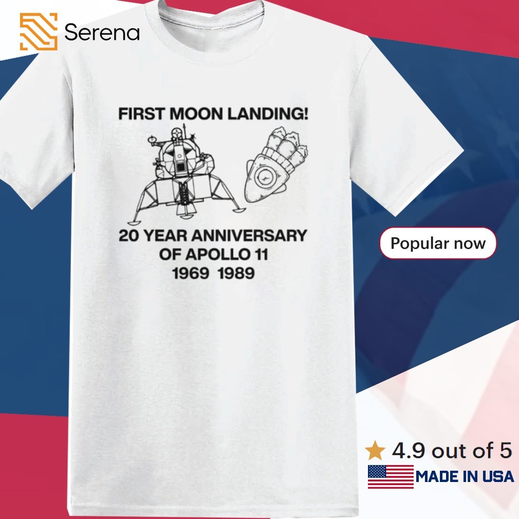 ANDAZIA Moon Landing APOLLO 11 Tシャツ Small, Vintage 1969 Apollo 11 Moon Landing T-shirt, Cotton