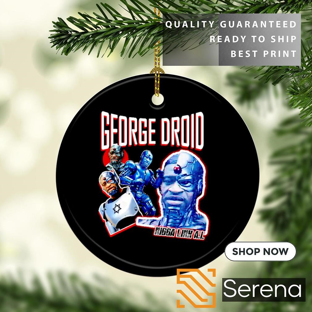Georgia Floyd George Droid Migga link AI ornament, Tees, Hoodie & Apparel