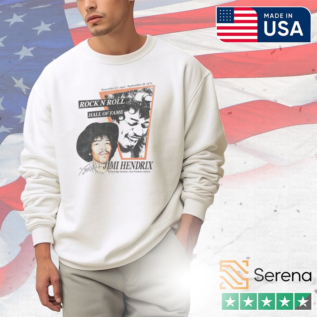 Jimi Hendrix rock 'n roll hall of fame graphic shirt, Tees, Hoodie